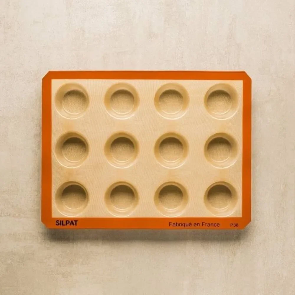 Silpat 12 Cup Muffin Mold Baking Mat Silicone Nonstick Baking Tray NEW